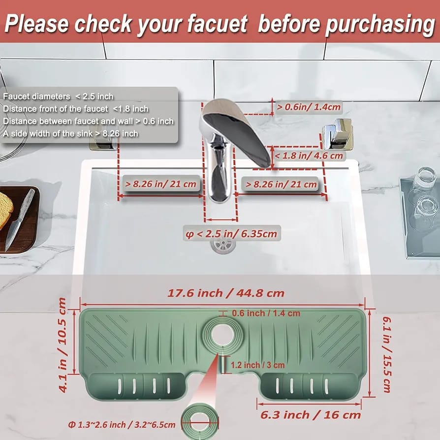 Silicone Faucet Splash Guard Mat