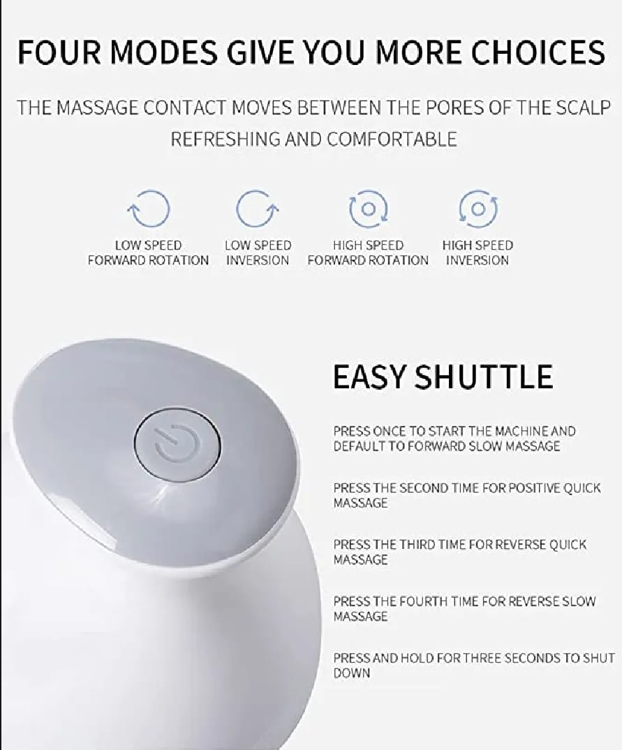 Electric Scalp Massager with 4 Tissue Kneading Nodes