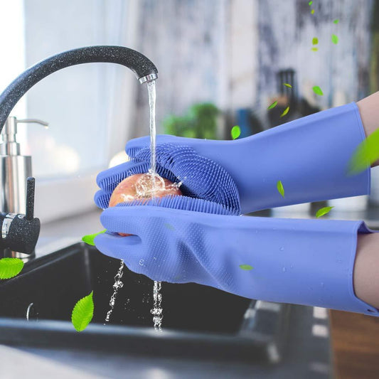 Silicone Dishwashing & Cleaning Pair Gloves