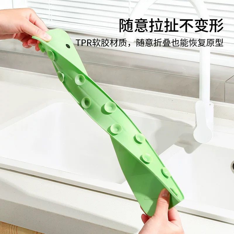 Reusable Silicone Sink Splash Guard – 14 Inch Splashproof Countertop Water Barrier With suction