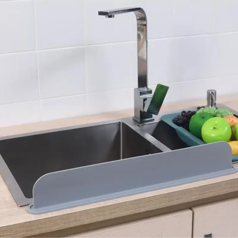 Reusable Silicone Sink Splash Guard – 14 Inch Splashproof Countertop Water Barrier With suction