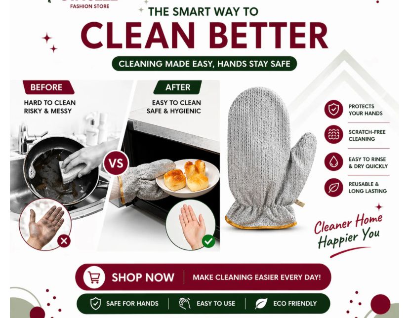 Heavy-Duty Wire Scrubber Dishwashing Mitts – Heat Resistant Steel Wire Cleaning Gloves for Pots, Pans, Grills, and Kitchen Tasks